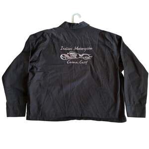 Vintage Indian Motorcycles Jacket Mens 3X Black Steady Last Call Corona Made USA